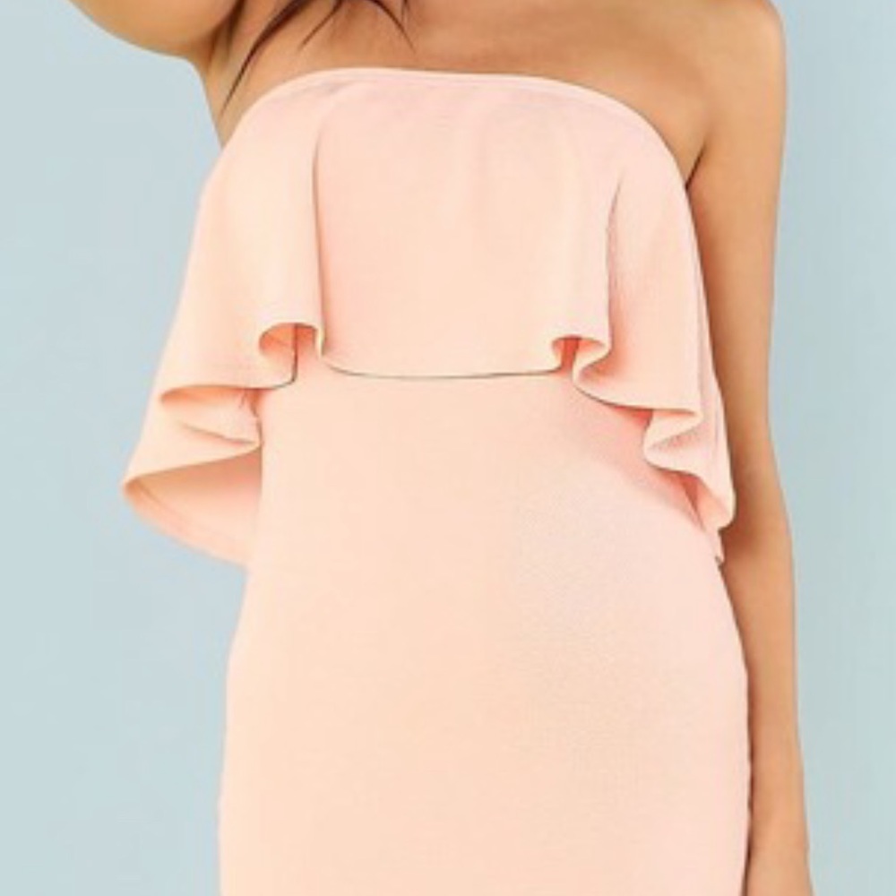 Like new SHEIN Flounce Bandeau Bodycon Midi Dress